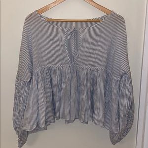 Free people long sleeve babydoll top